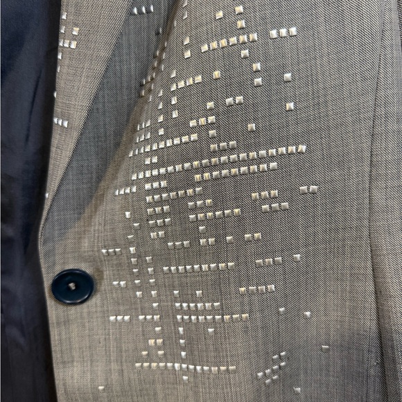 Richard Tyler Charcoal Blazer with Silver Accents - Picture 7 of 14